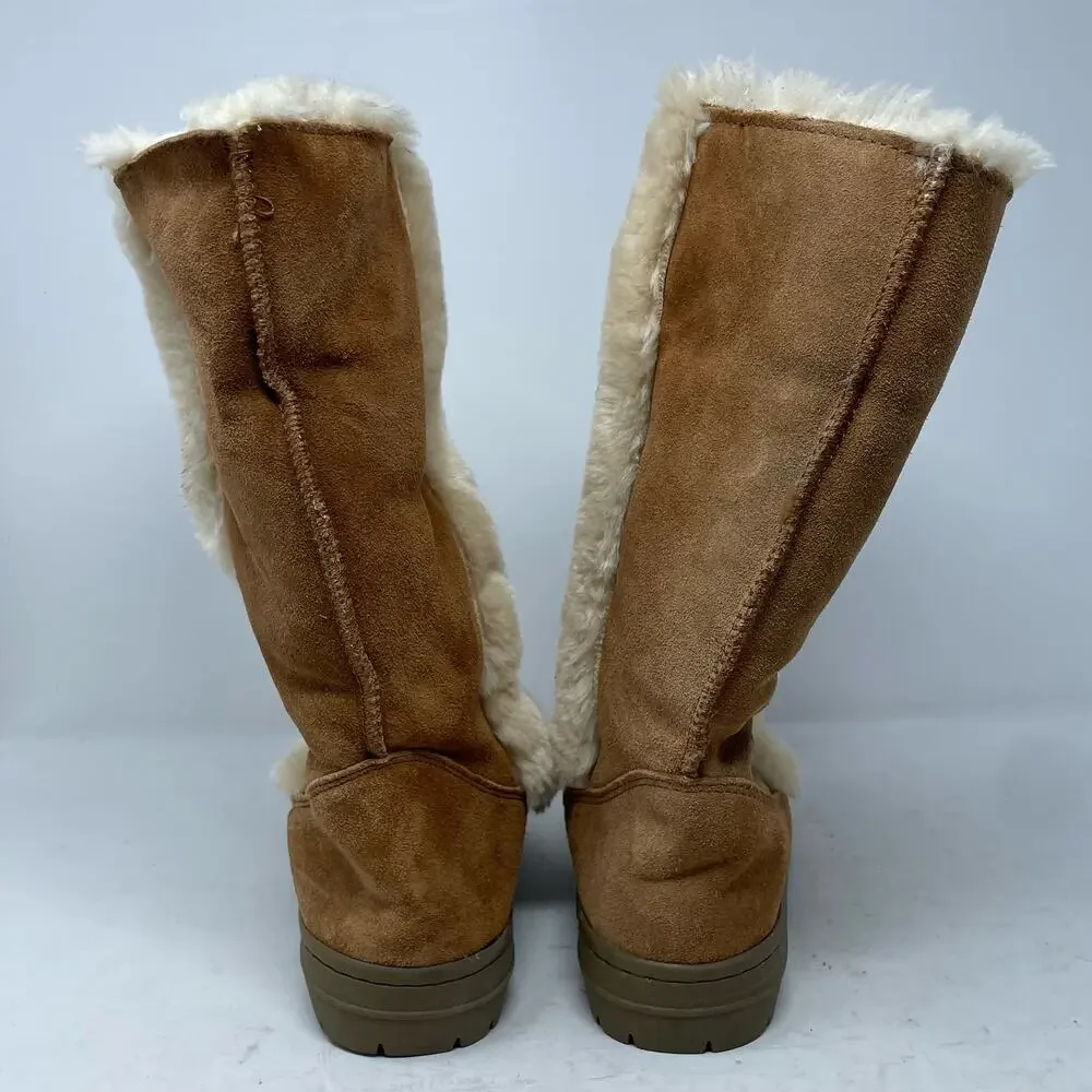 Style & Co Faux Suede Fleece Boots Youth Kids Size 7 Witty